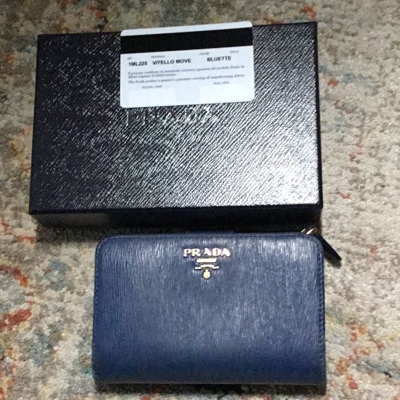 Prada Blue Leather Wallet - Picture 11 of 14